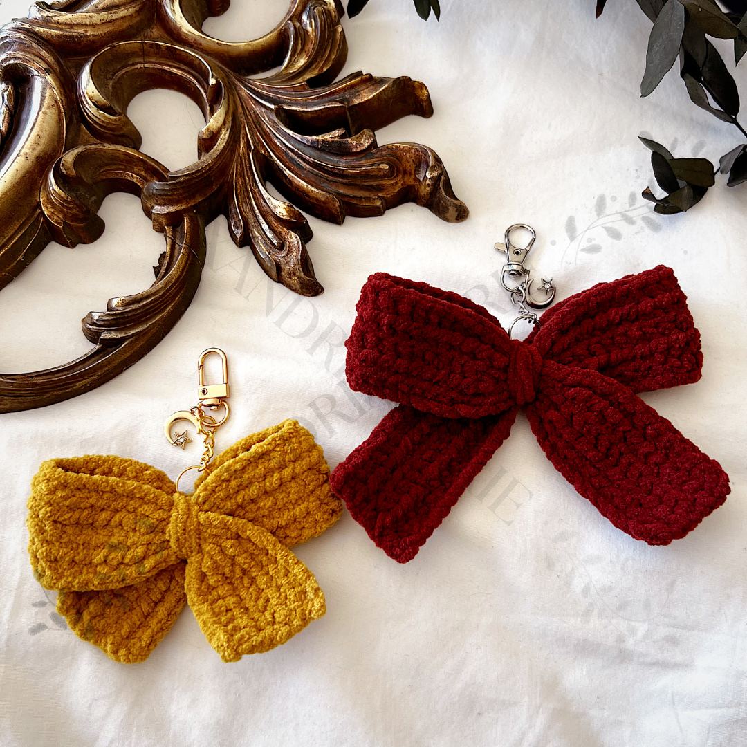 Crochet Bow Keychain