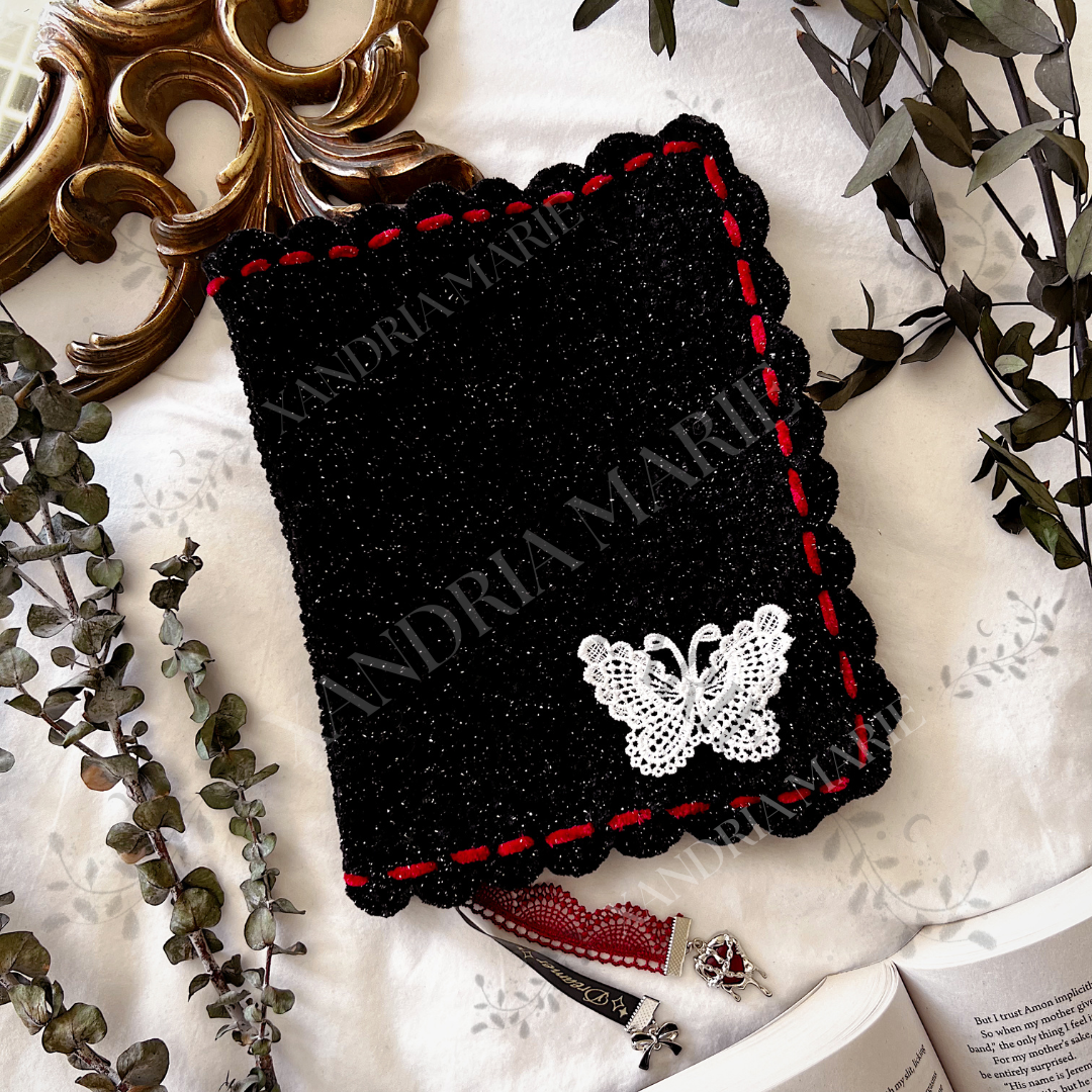 CUSTOMIZE Butterfly Crochet Book Cover. Journal Cover.