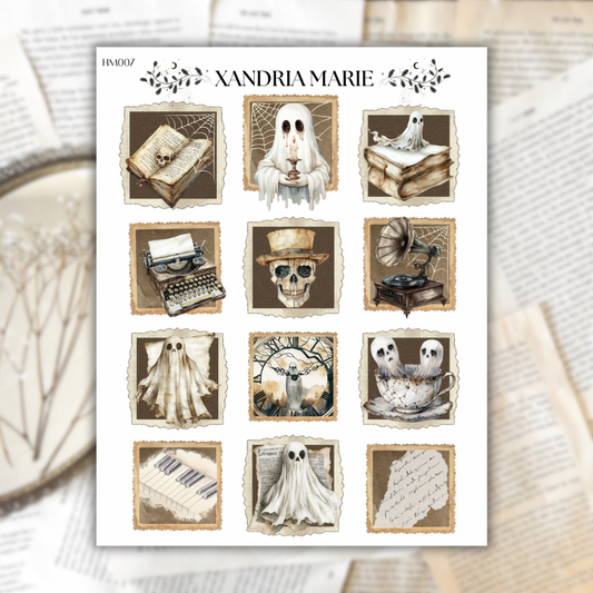 Spooky Stamps Sticker Sheet