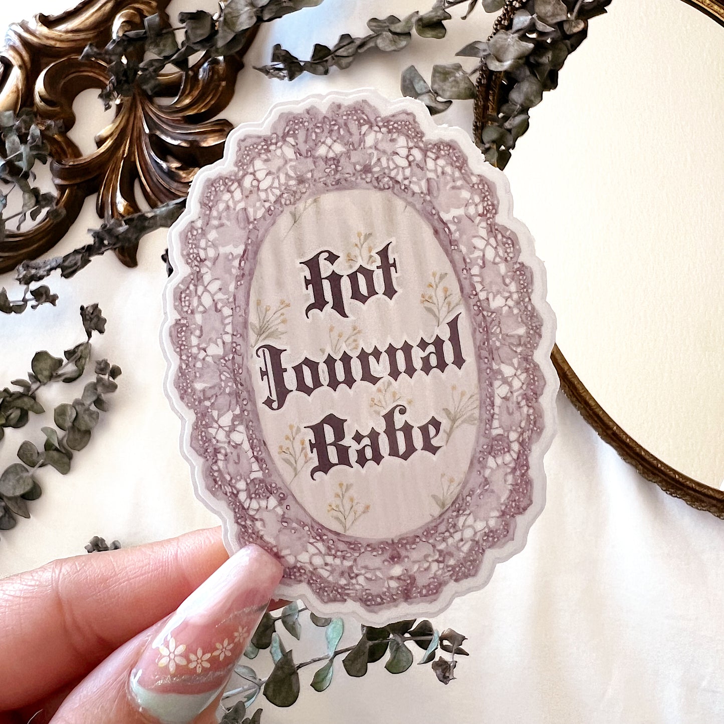 Hot Journal Babe Diecut Vinyl Sticker