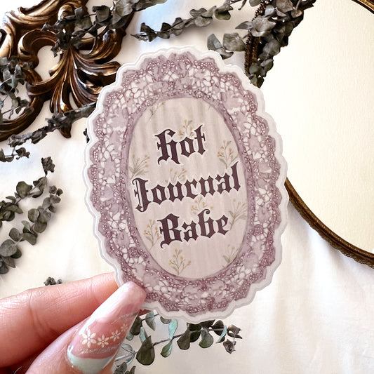 Hot Journal Babe Diecut Vinyl Sticker