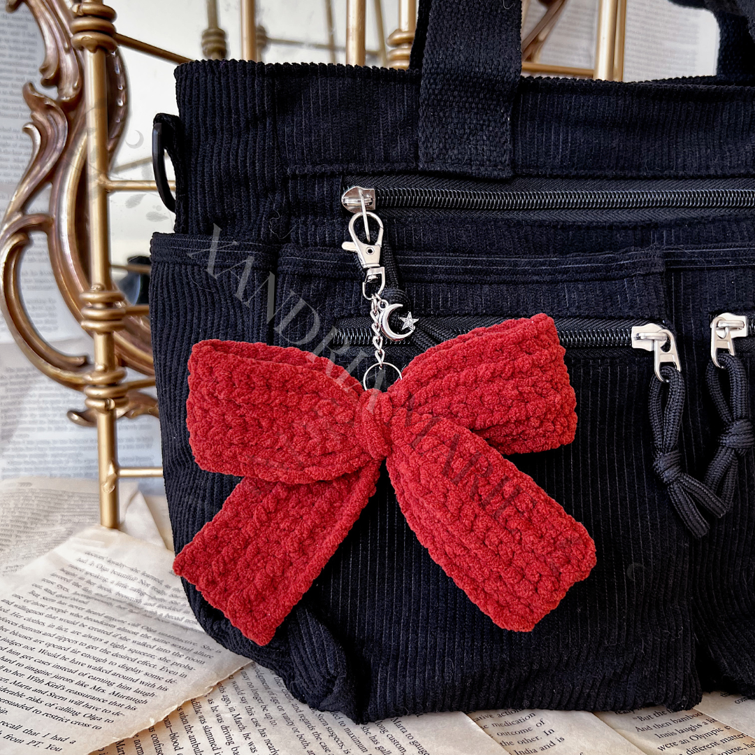 Crochet Bow Keychain