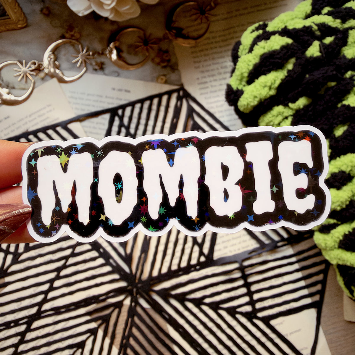 Spooky Drip Holographic Diecut Vinyl Sticker