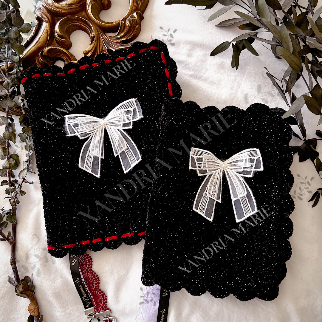 CUSTOMIZE Bow Crochet Book Cover. Journal Cover.