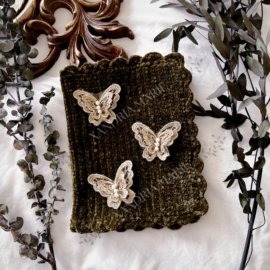 CUSTOMIZE Flutter Crochet Book Cover. Journal Cover.