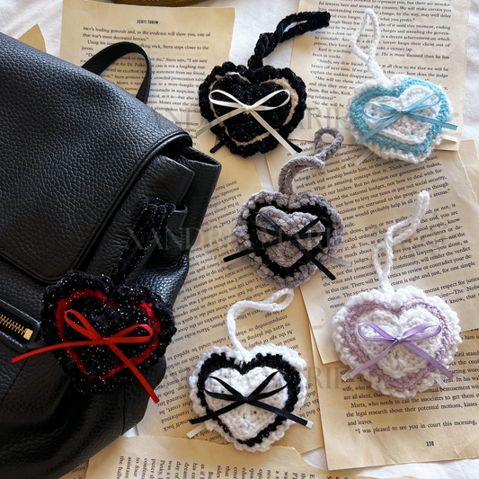 Coquette Heart Pouch Keychain