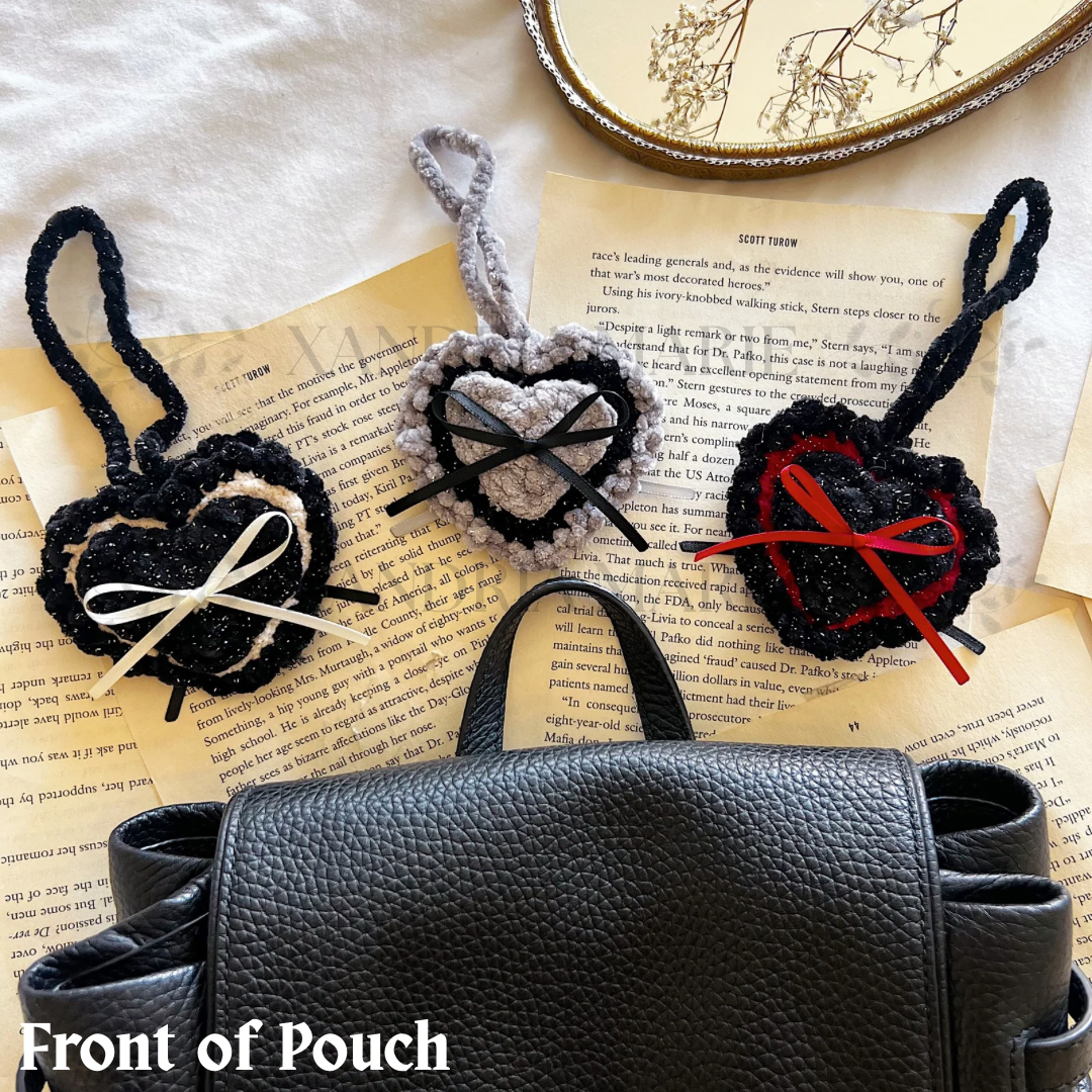 Coquette Heart Pouch Keychain