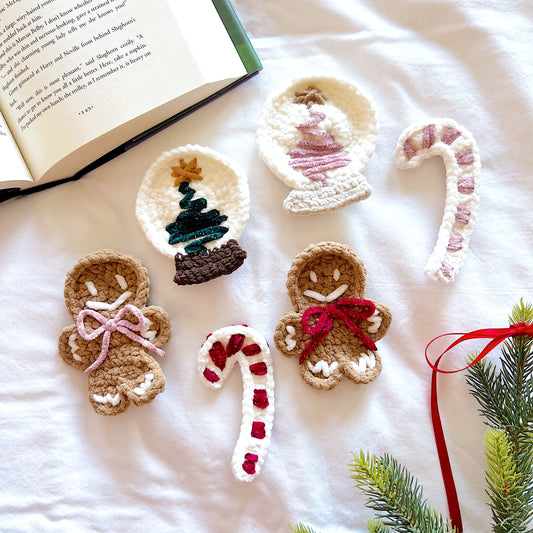 Christmas Crochet Appliqué Clips