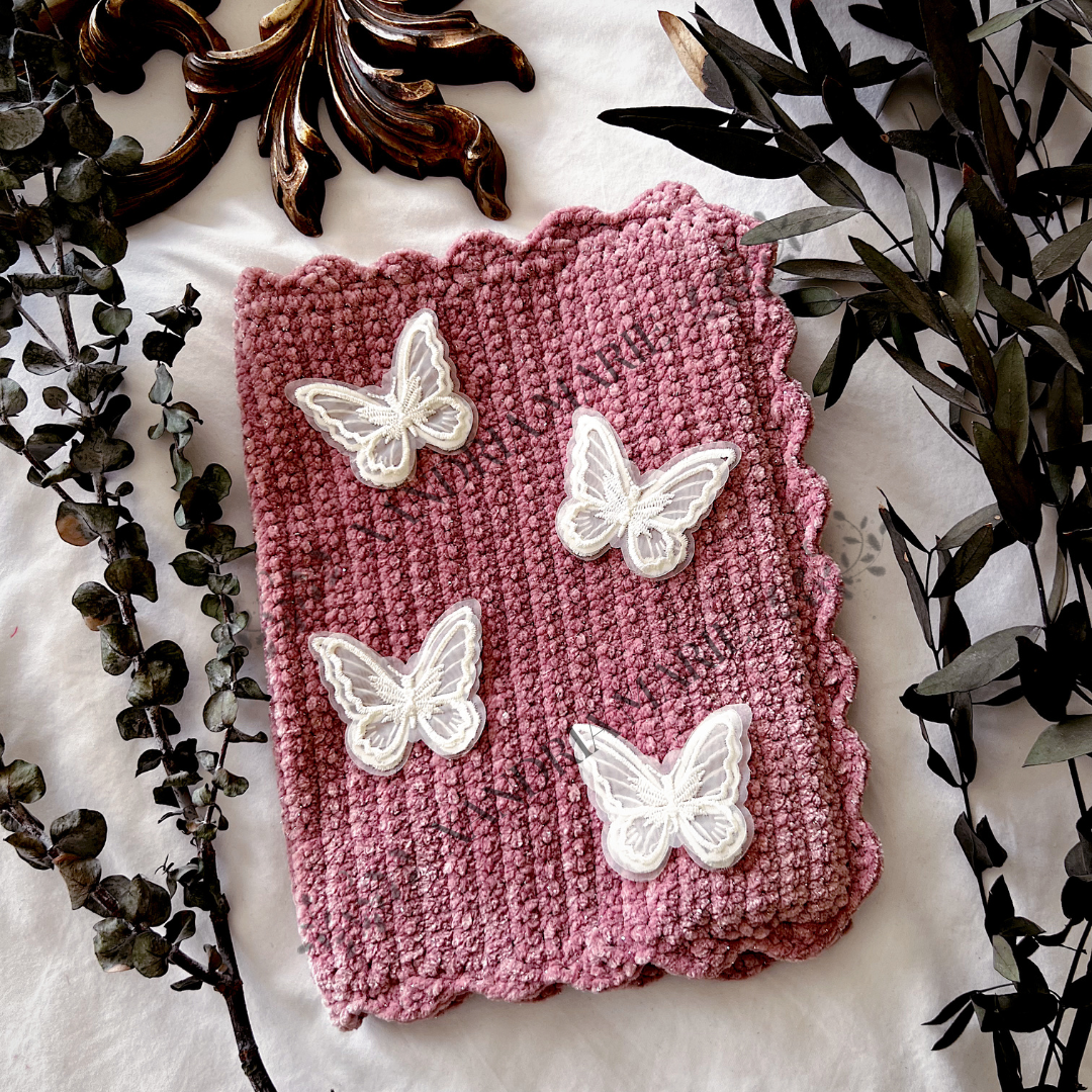 CUSTOMIZE Flutter Crochet Book Cover. Journal Cover.