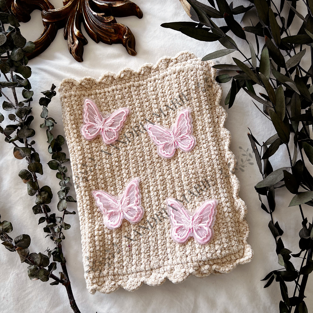 CUSTOMIZE Flutter Crochet Book Cover. Journal Cover.