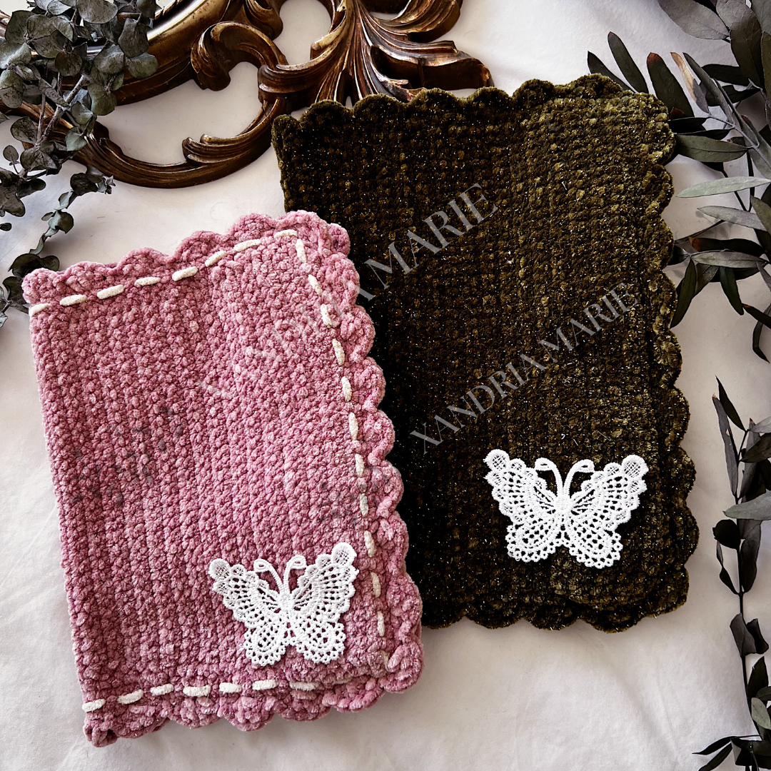 CUSTOMIZE Butterfly Crochet Book Cover. Journal Cover.