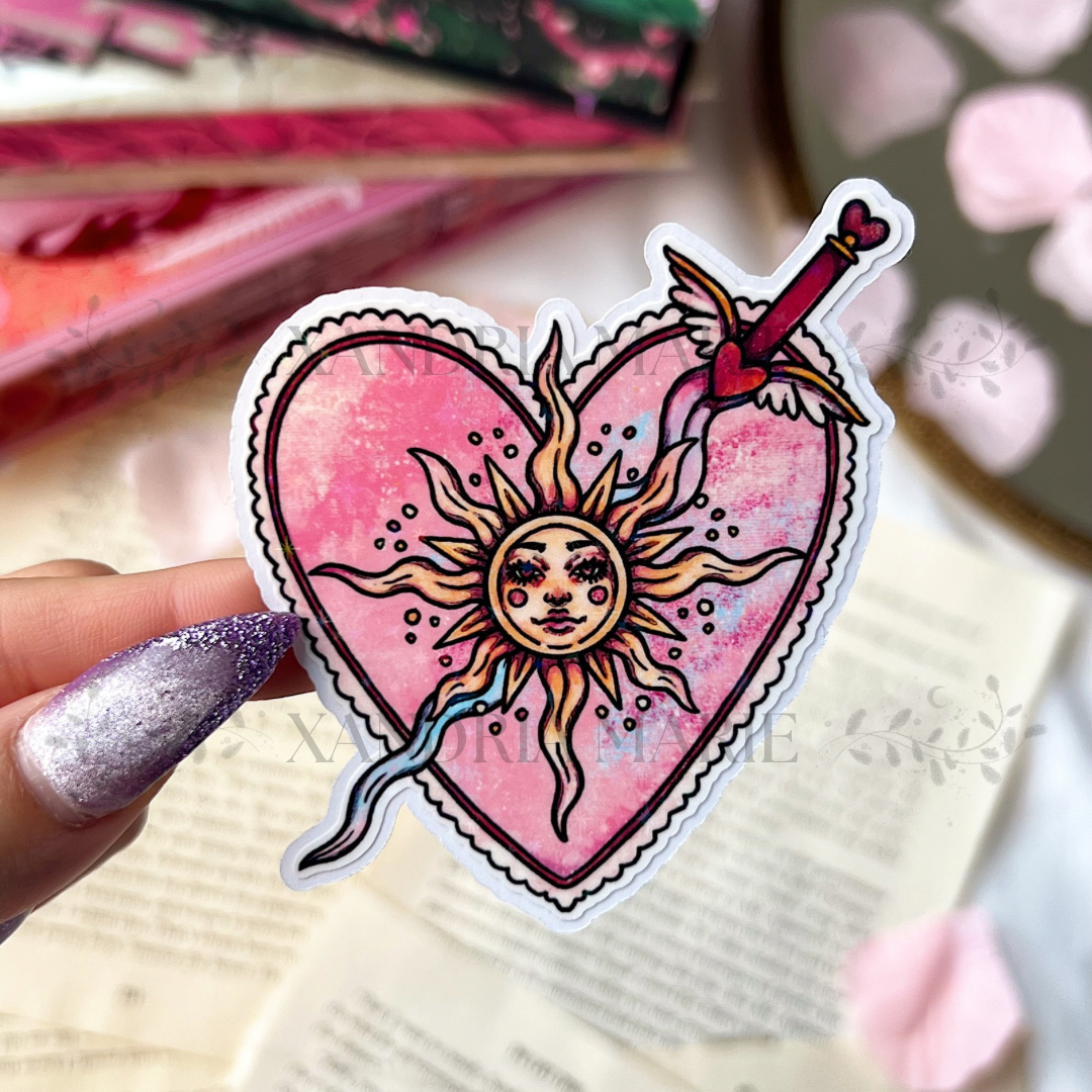 Romantasy Heart Holographic Diecut Vinyl Sticker