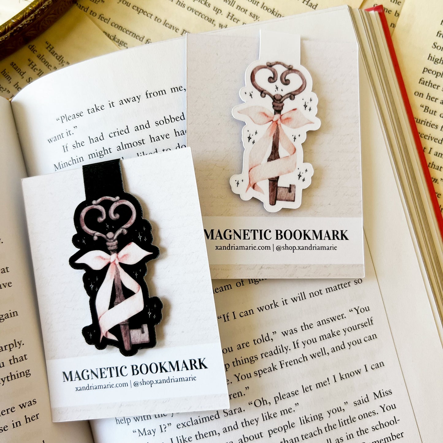 Bow & Key Magnetic Bookmarks