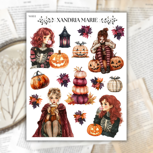 Fall Girlie Sticker Sheet