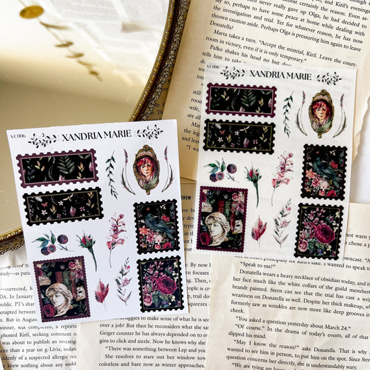 Dark Summer Romance Sticker Sheet