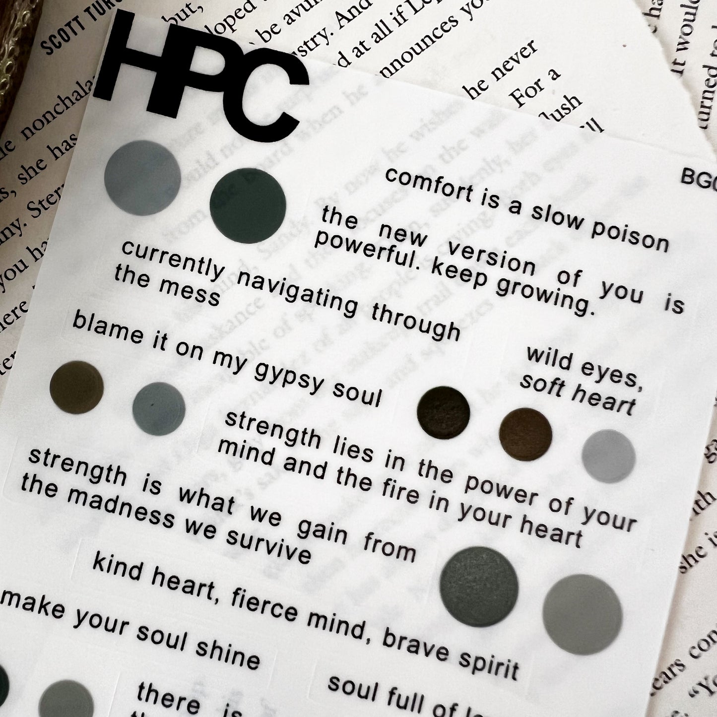 HPX x XM Quotes Sticker Sheet