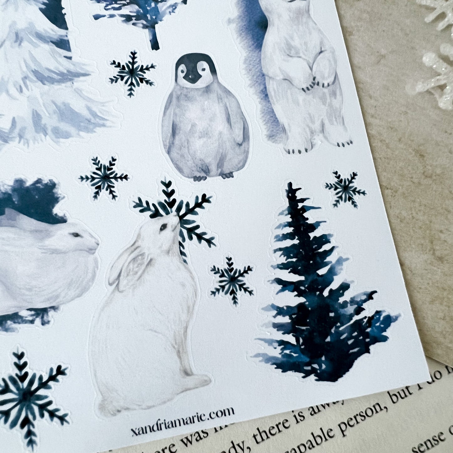 Winter Forest & Animals Sticker Sheet