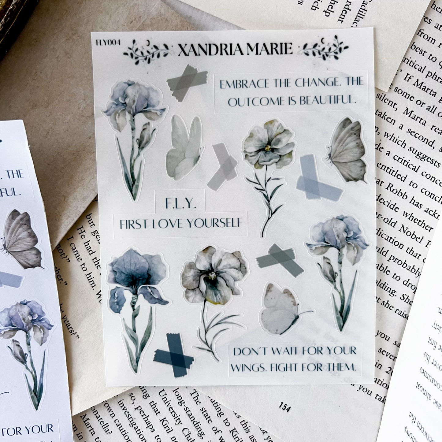 Flowers & Quotes Sticker Sheet