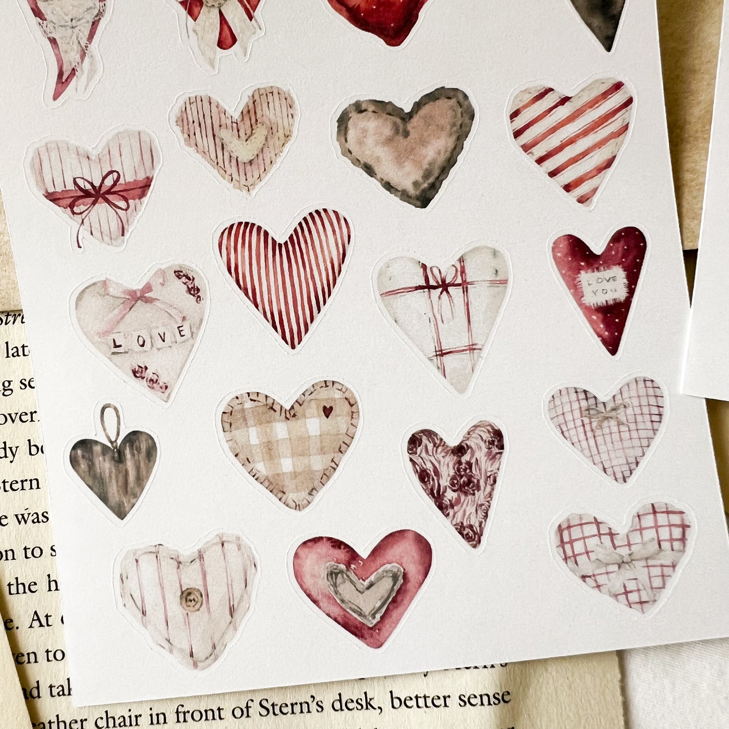 Valentine’s Hearts Sticker Sheet