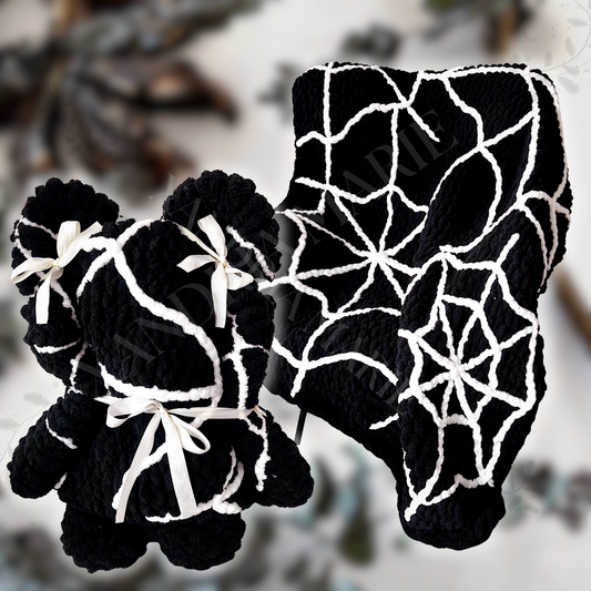 Spider Web Chenille Chunky Knit Blanket
