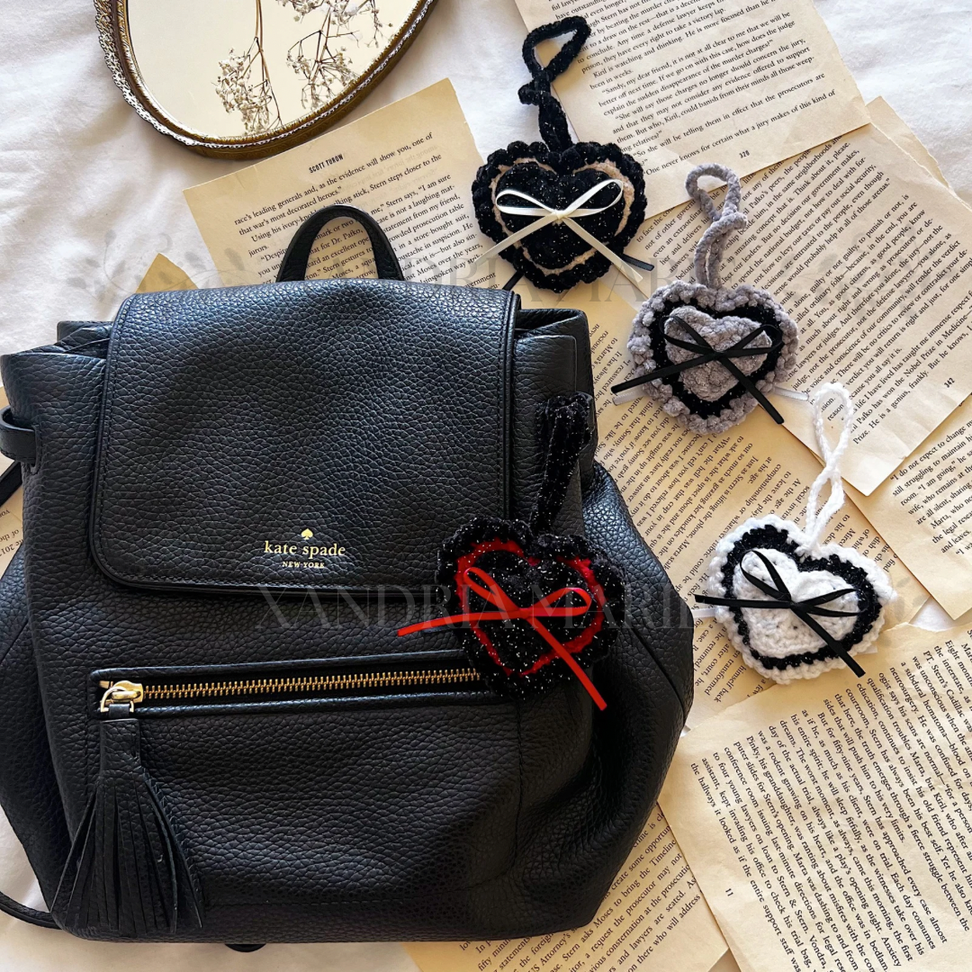 Coquette Heart Pouch Keychain