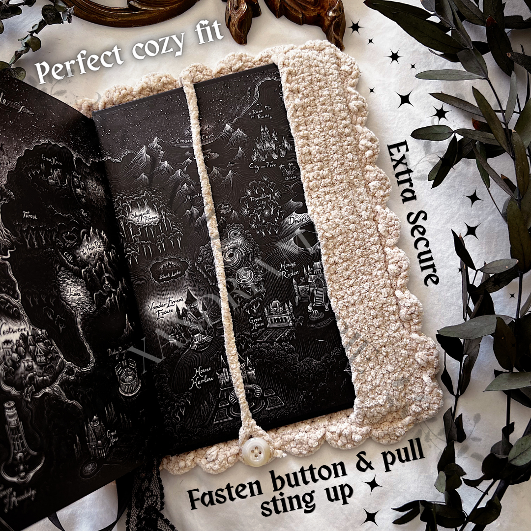 CUSTOMIZE Flutter Crochet Book Cover. Journal Cover.