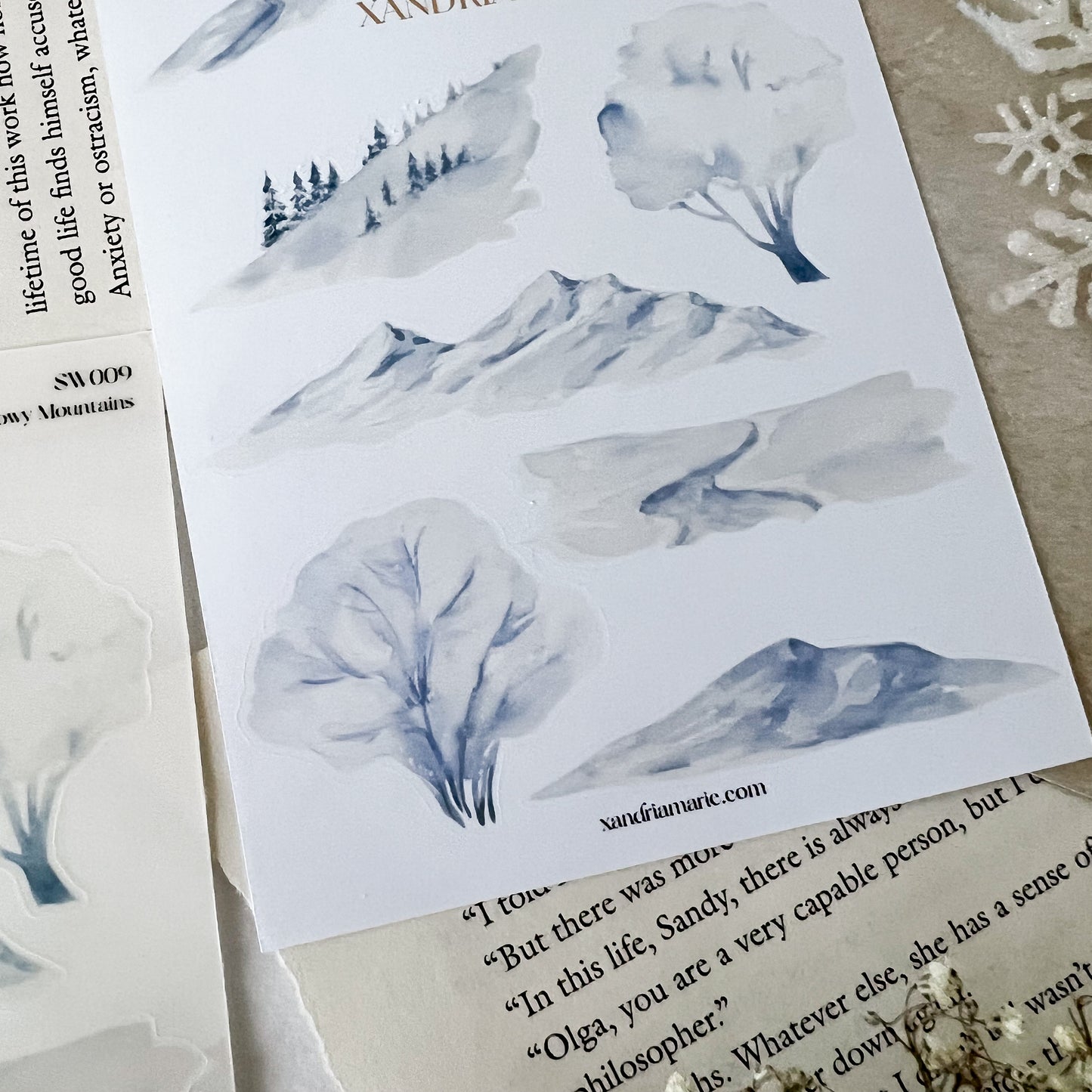 Snowy Mountains Sticker Sheet