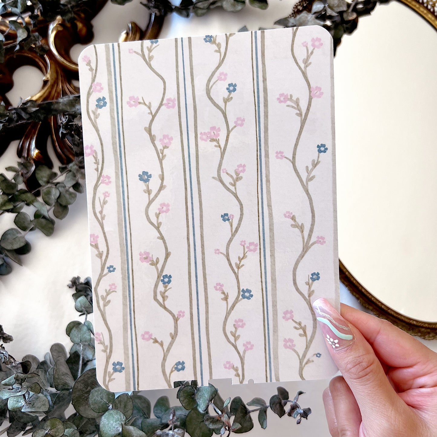 Floral Stripes Kindle Insert