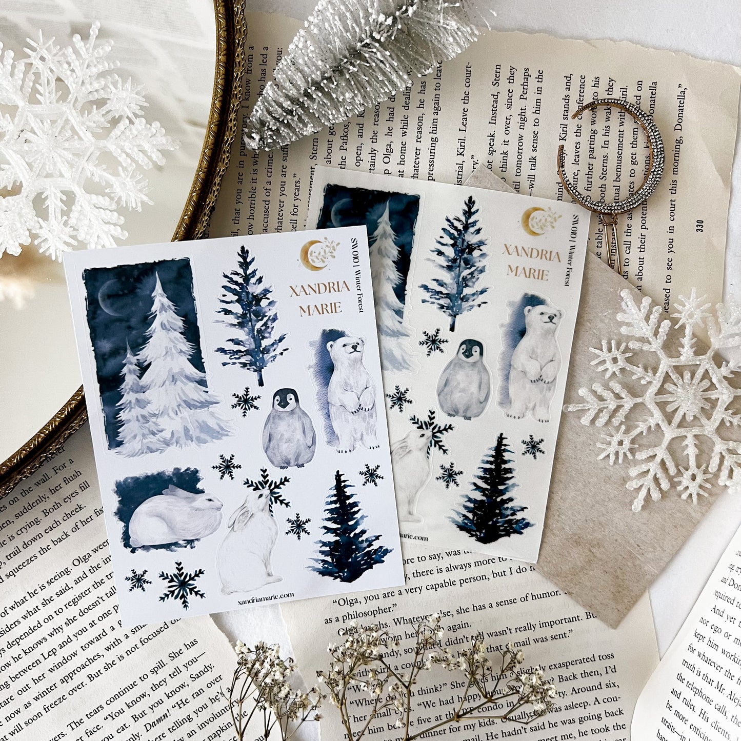 Winter Forest & Animals Sticker Sheet