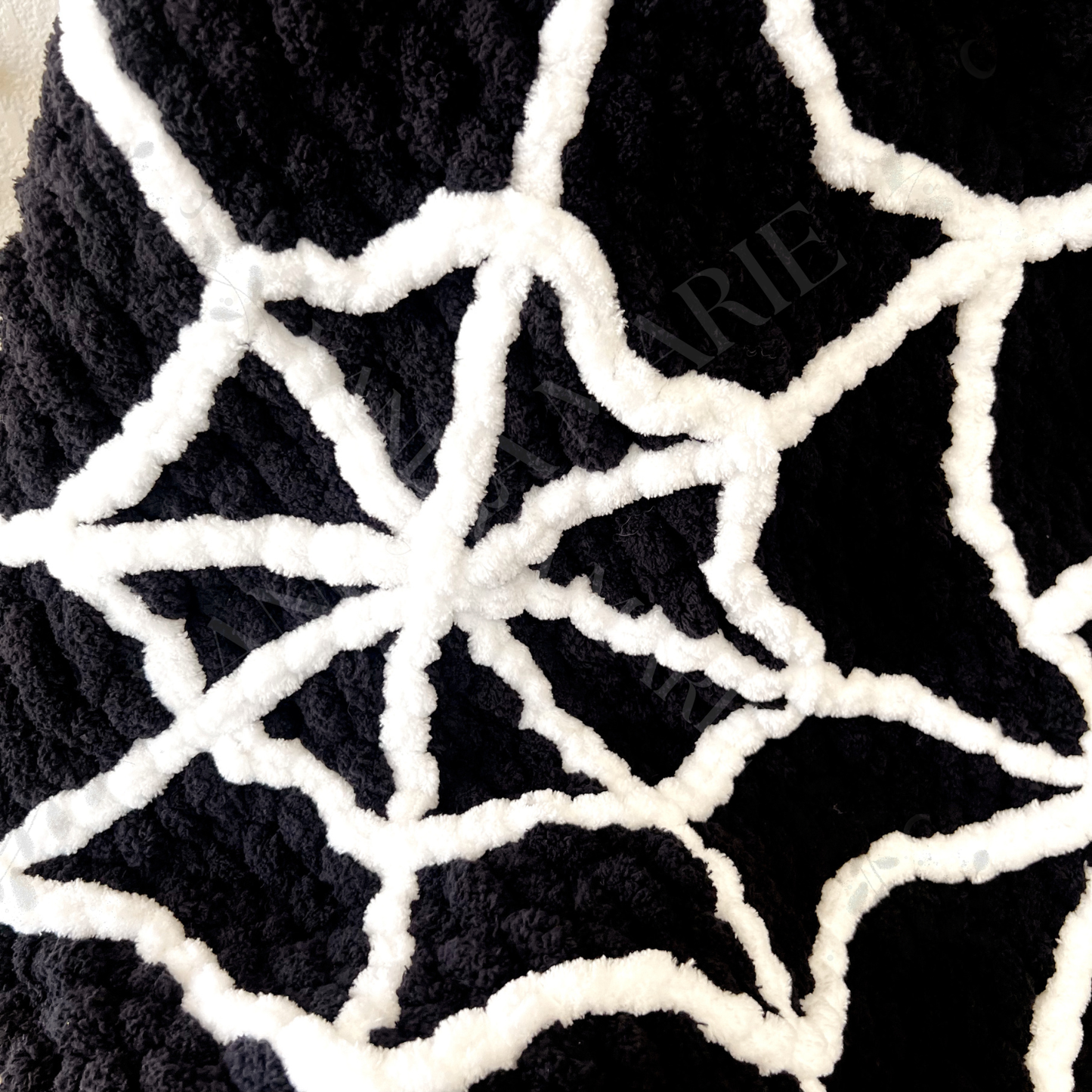 Spider Web Chenille Chunky Knit Blanket