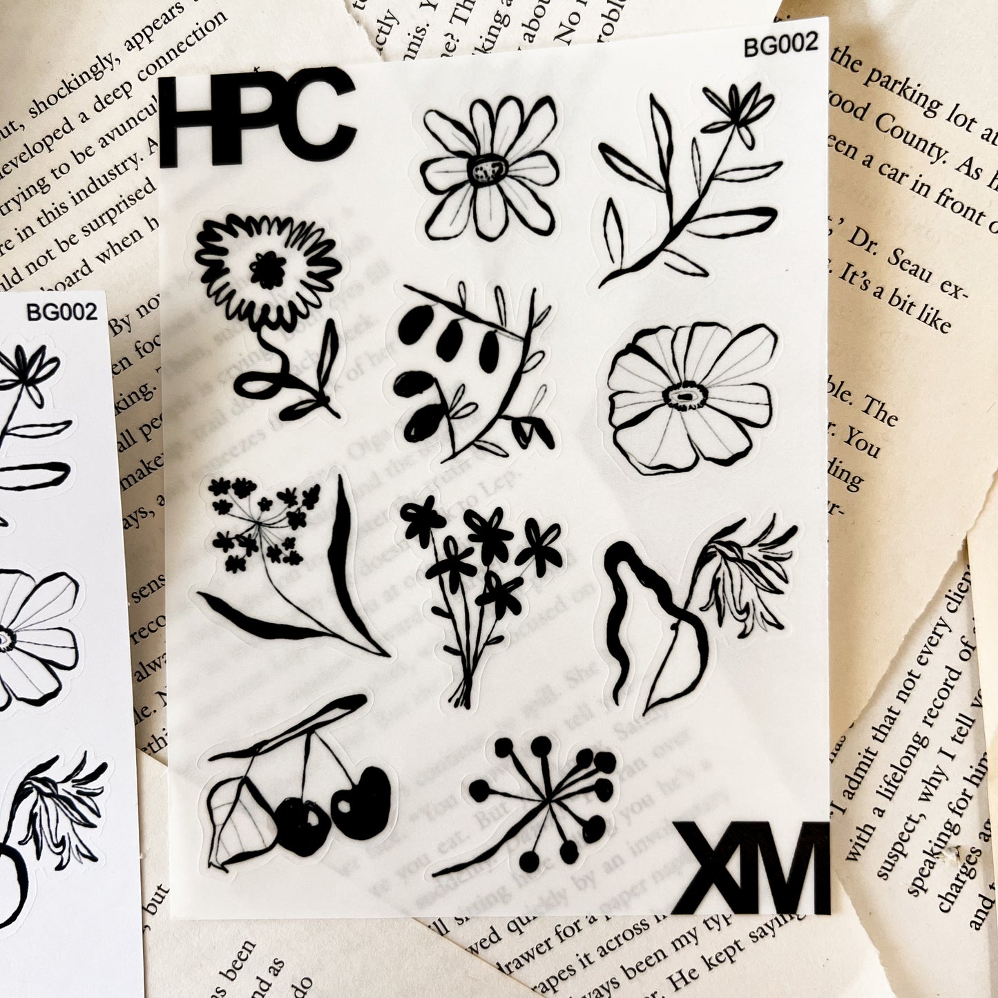 HPX x XM Flowers and Leaves Sticker Sheet