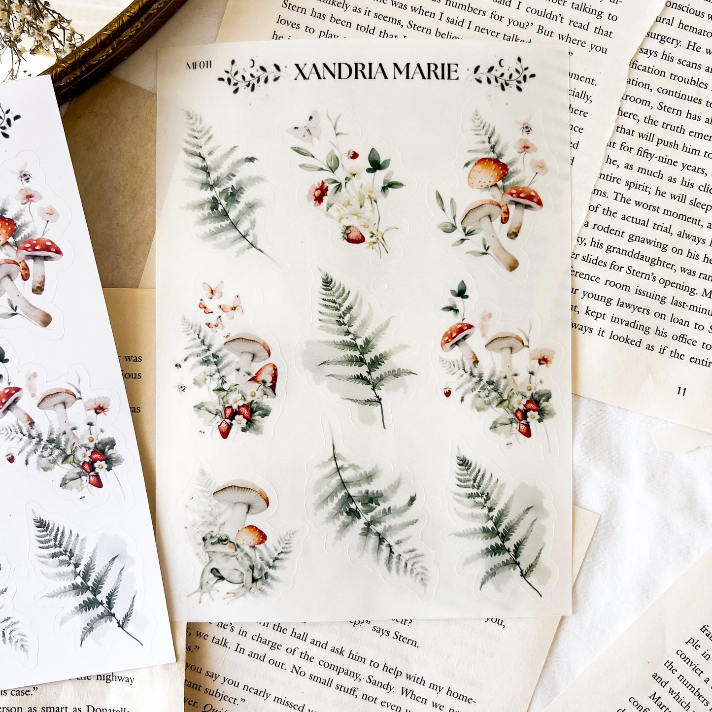 Leaves & Mushrooms Sticker Sheet