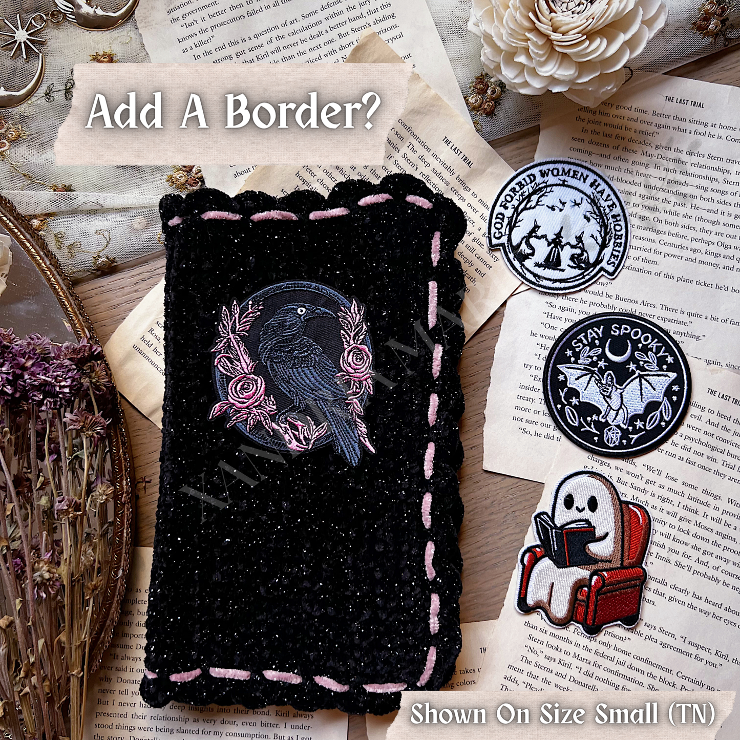 CUSTOMIZE Spooky Patch Book Cover. Journal Cover