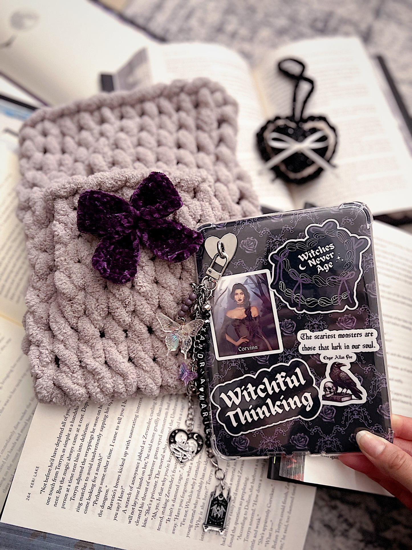 Stone & Plum Chenille Book Sleeve, Planner Pouch