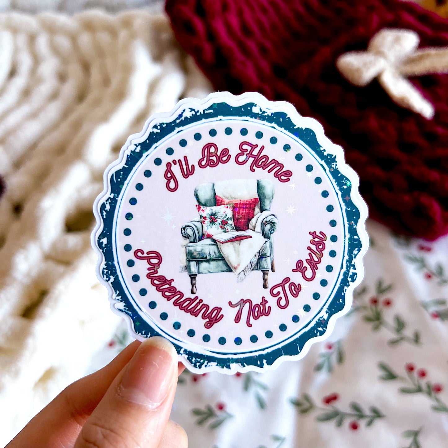 I’ll Be Home Holographic Vinyl Diecut Sticker