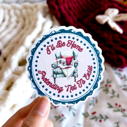 I’ll Be Home Holographic Vinyl Diecut Sticker