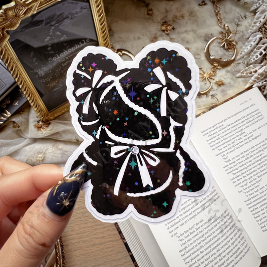 Blanket Bear Holographic Diecut Vinyl Sticker