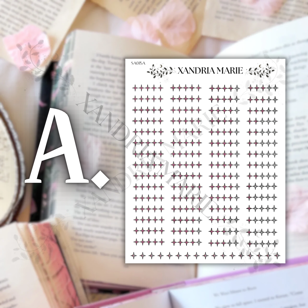 Book Review Stars Sticker Sheet