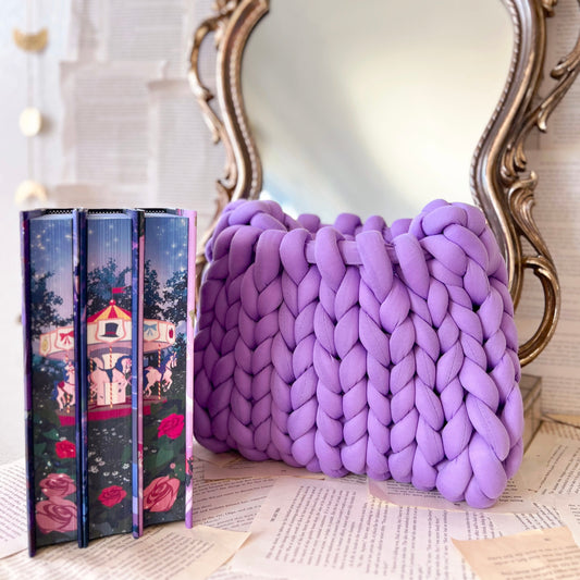 Chunky Knit Planner Pouch, Solid Chunky Knit Book Sleeve