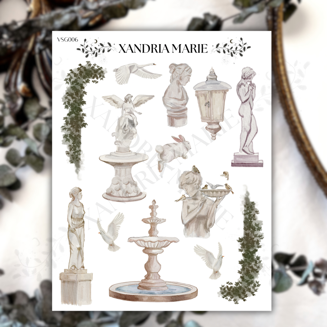 Statues & Animals Sticker Sheet