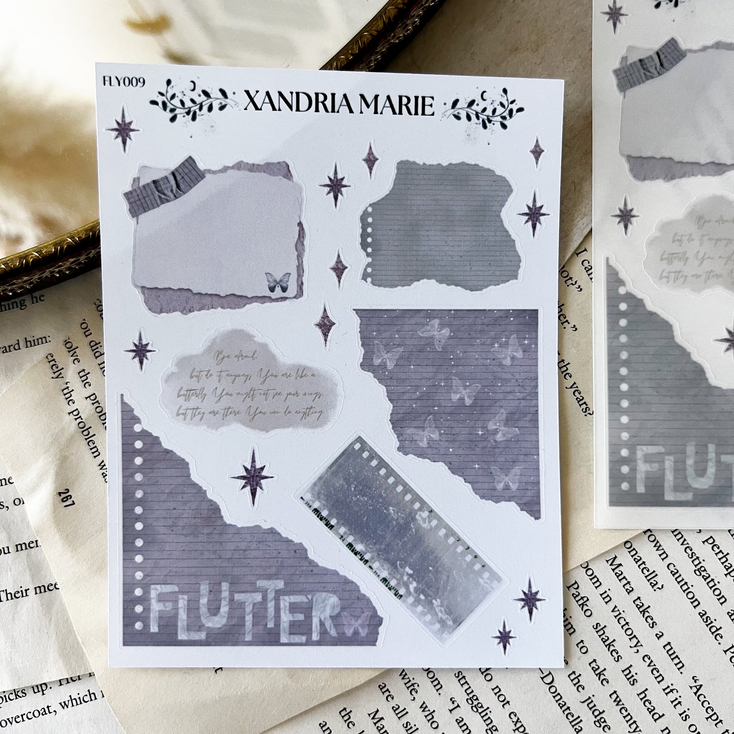 Flutter Paper Sticker Sheet