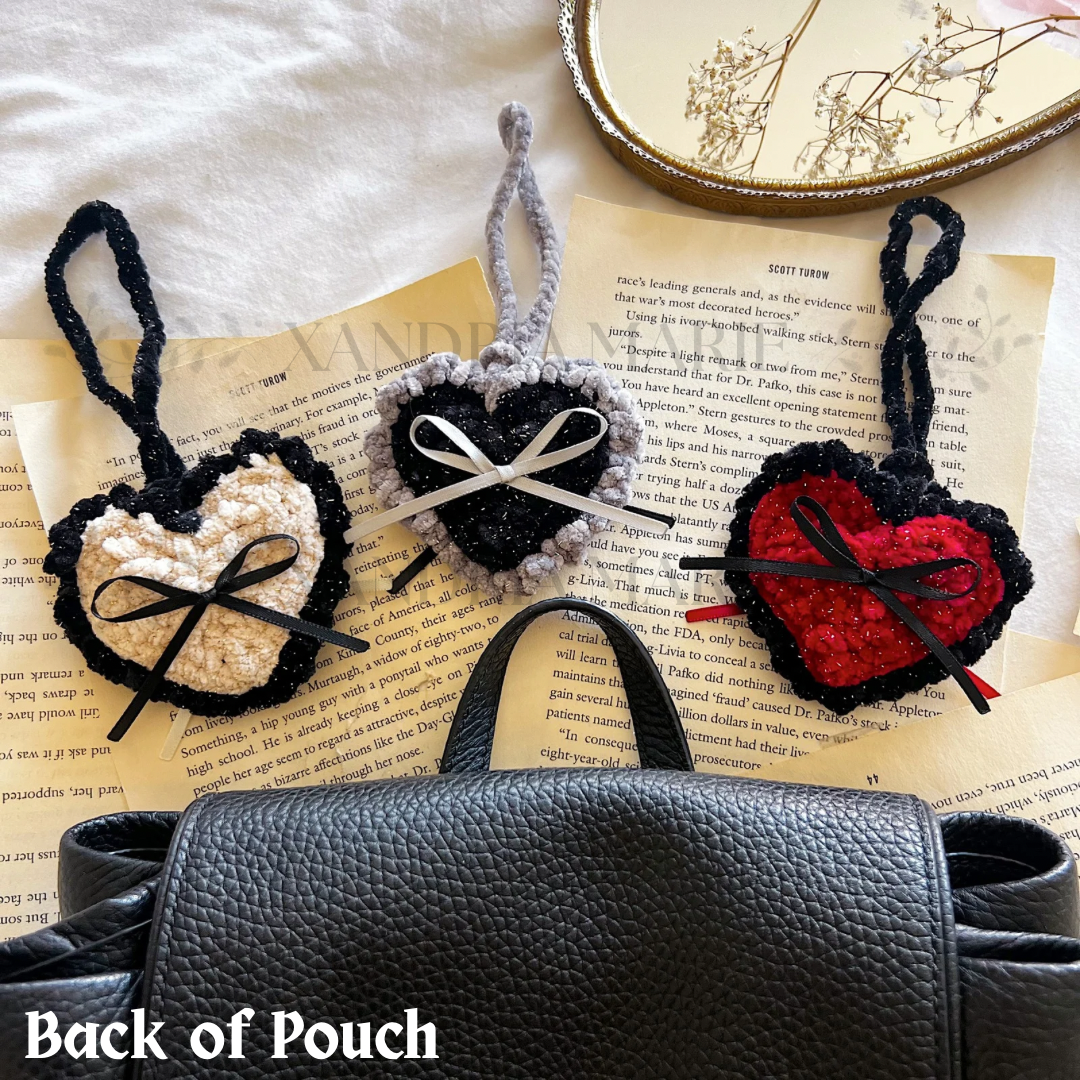 Coquette Heart Pouch Keychain