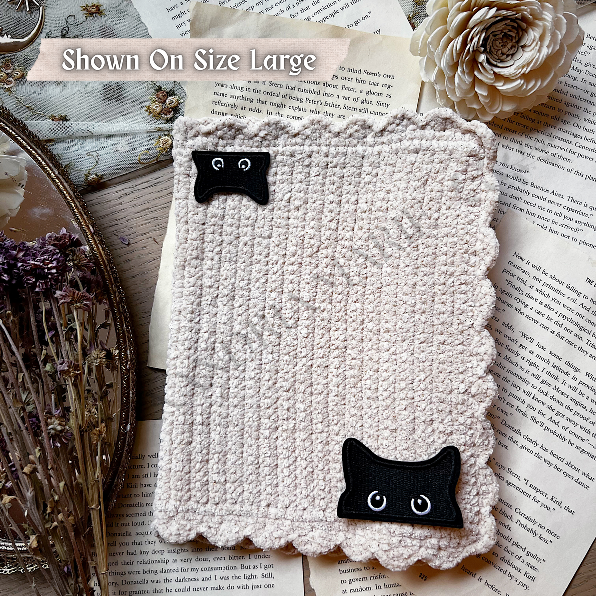 CUSTOMIZE Cat Patches Book Cover. Journal Cover.