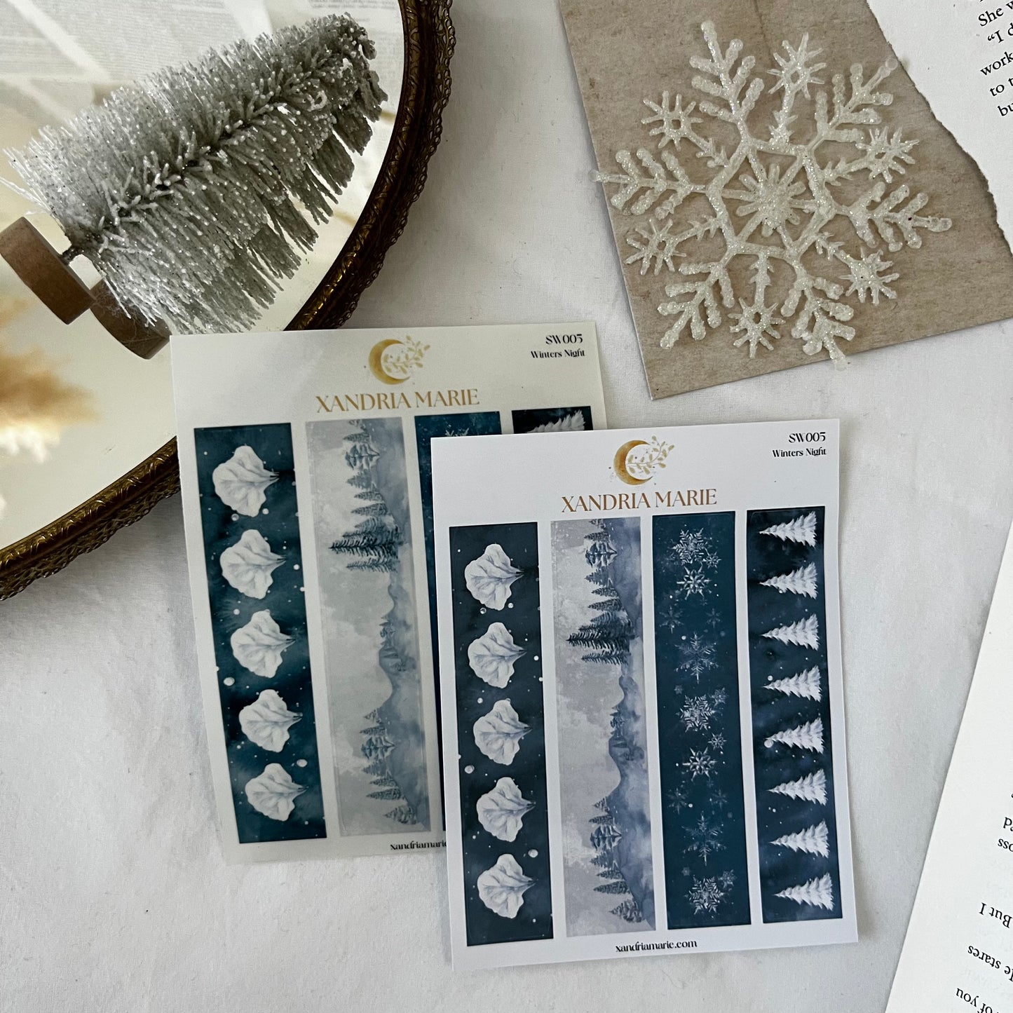 Winter Washi Sticker Sheet