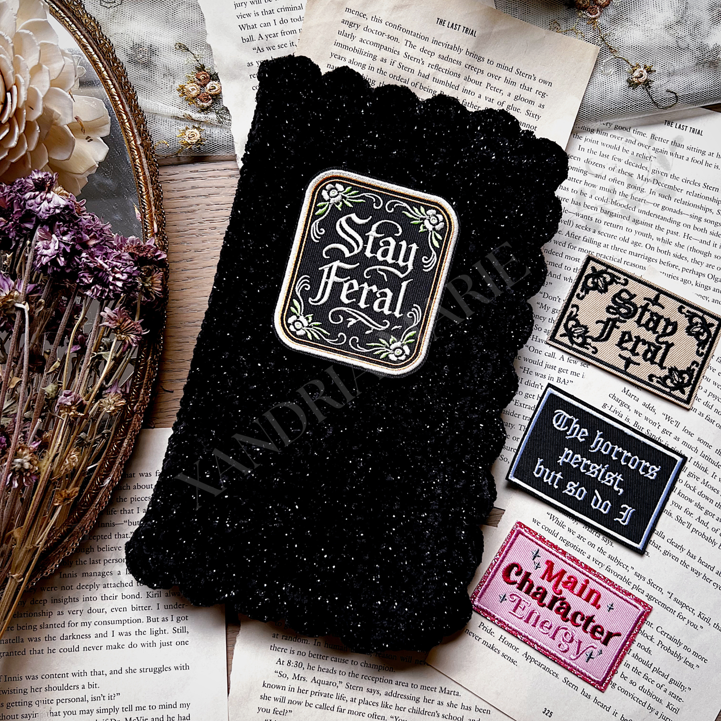 CUSTOMIZE Phrase Patch Book Cover. Journal Cover