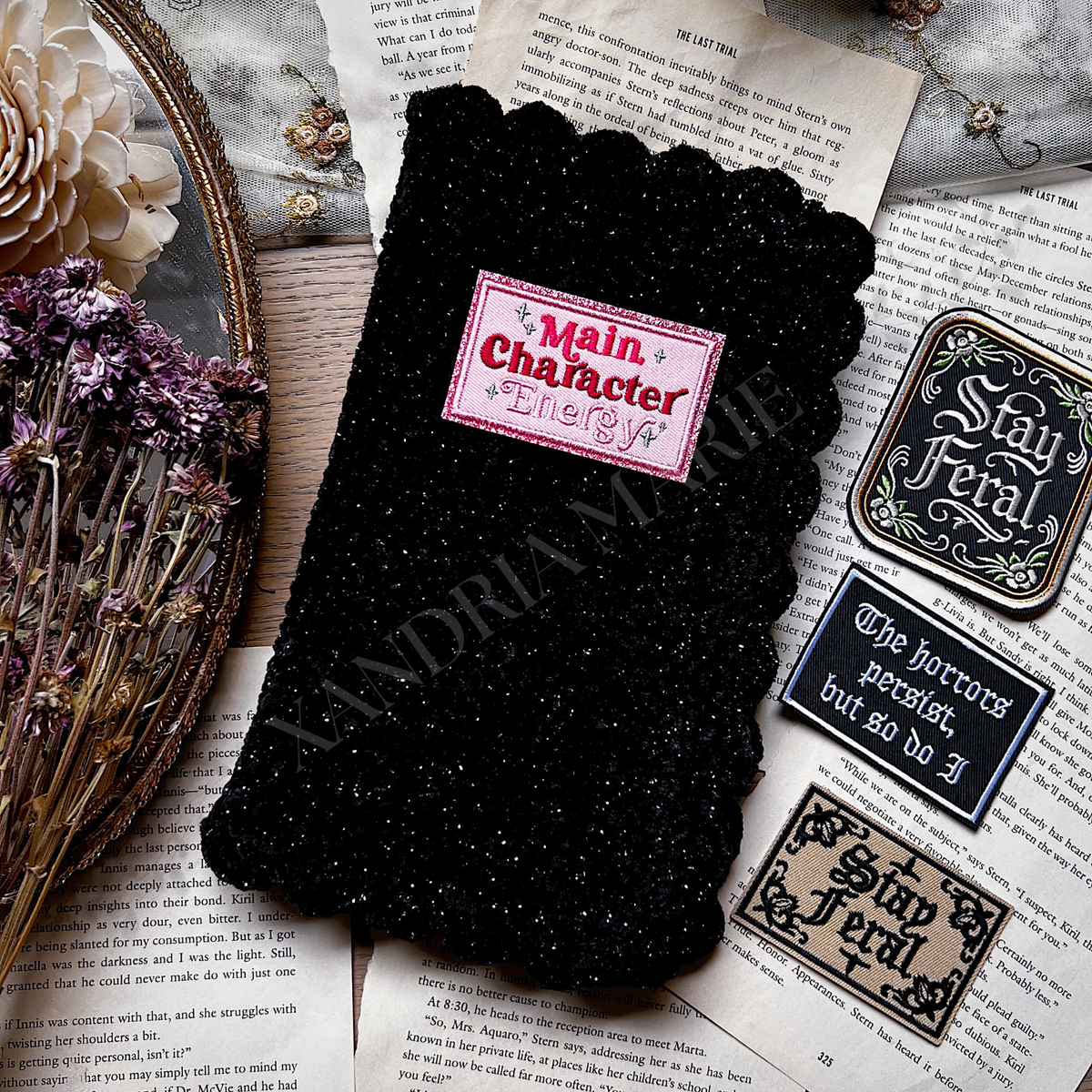 CUSTOMIZE Phrase Patch Book Cover. Journal Cover