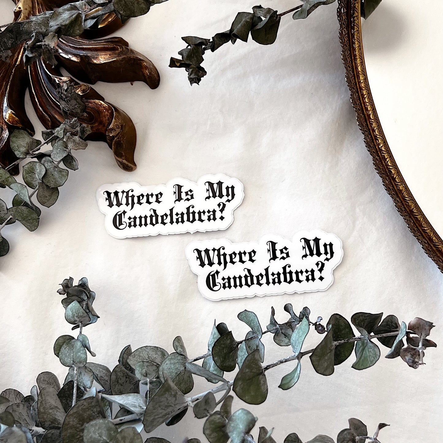 Where Is My Candelabra? Diecut Vinyl Sticker