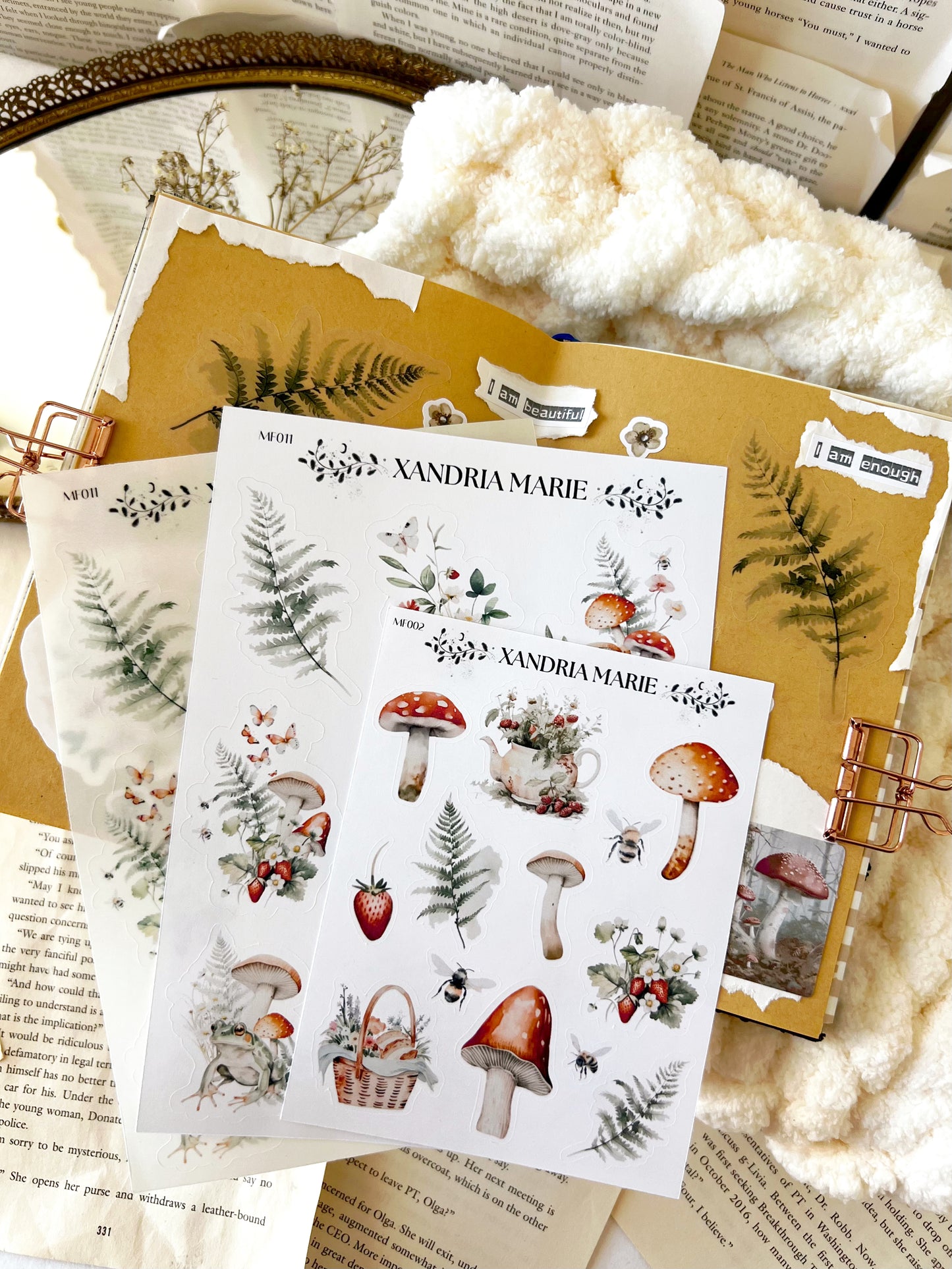 Leaves & Mushrooms Sticker Sheet