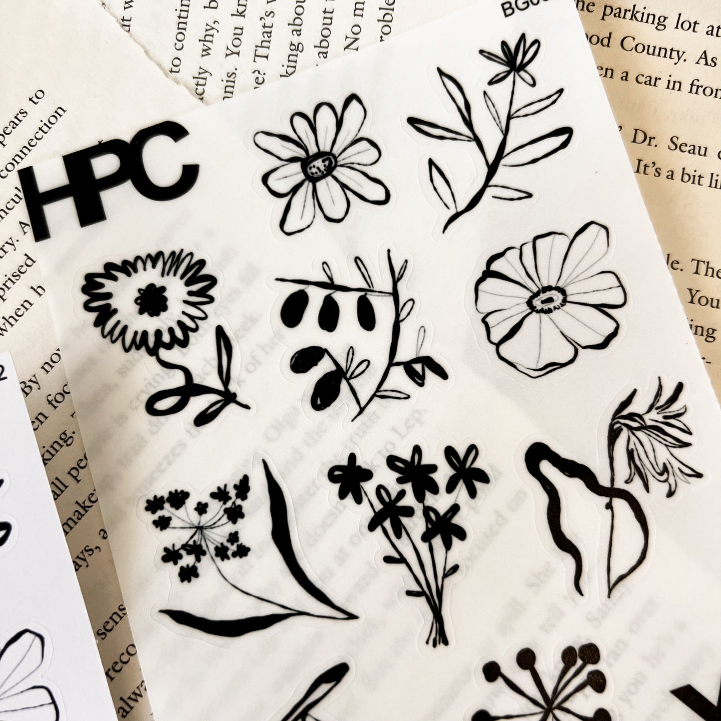 HPX x XM Flowers and Leaves Sticker Sheet