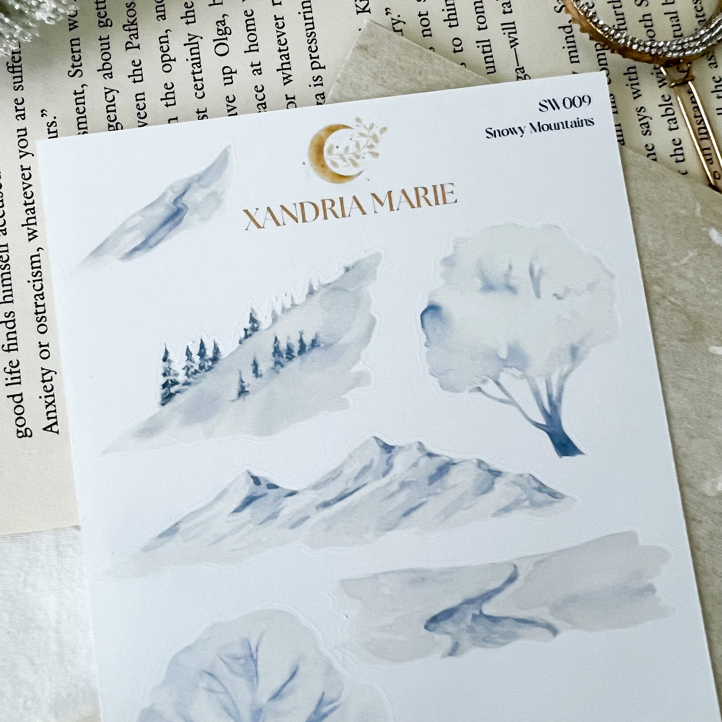 Snowy Mountains Sticker Sheet